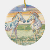 Schöne Zebra Keramik Keramik Ornament (Vorne)