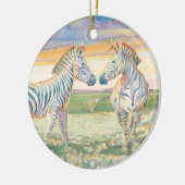 Schöne Zebra Keramik Keramik Ornament (Links)