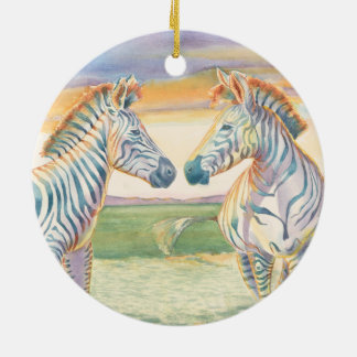 Schöne Zebra Keramik Ornament