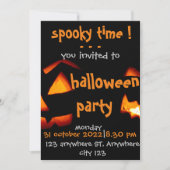 Schöne Zeit, elegantes Halloween-Party Einladung (Vorderseite)