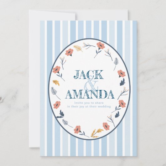 Schöne zeitlose blumengeschichtliche Einladungen (Vorderseite)