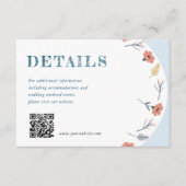 Schöne zeitlose Blumenzittelkarte Begleitkarte (Vorderseite)