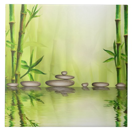 Schöne Zen Relaxation Wellness-Center Illustration Fliese (Vorderseite)