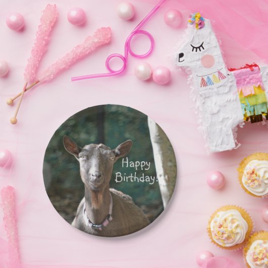 Schöne Ziege Pappteller (Party)