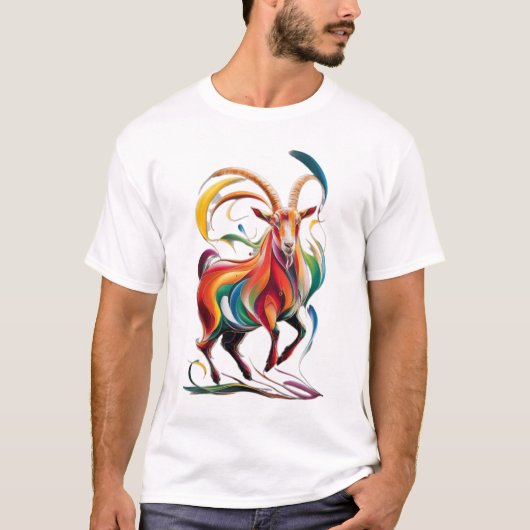 Schöne Ziegenkunst T-Shirt (Vorderseite)