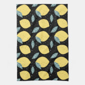 Schöne Zitronen im Küchenmuster Geschirrtuch (Vertikal)