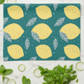 Schöne Zitronen im Küchenmuster Geschirrtuch (Gefaltet)