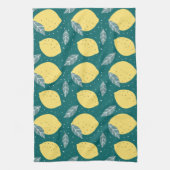 Schöne Zitronen im Küchenmuster Geschirrtuch (Vertikal)
