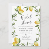 schöne Zitronenblätterdusche Einladung (Vorderseite)
