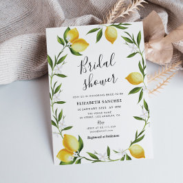 schöne Zitronenblätterdusche Einladung