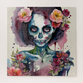 Schöne Zombie Flora Kunst, Dichtung und Musik Puzzle