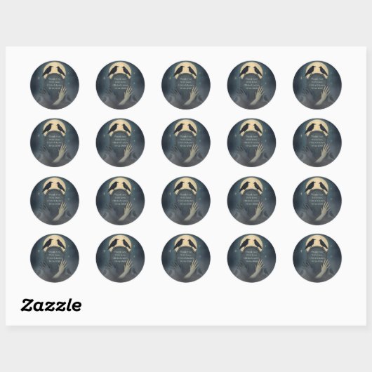 Schöne Zombie Moonlit Gothic Wedding Stickers (Blatt)