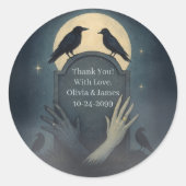 Schöne Zombie Moonlit Gothic Wedding Stickers (Vorderseite)