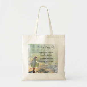 Schöne "zu meiner Tochter" Gedicht-Taschen-Tasche Tragetasche