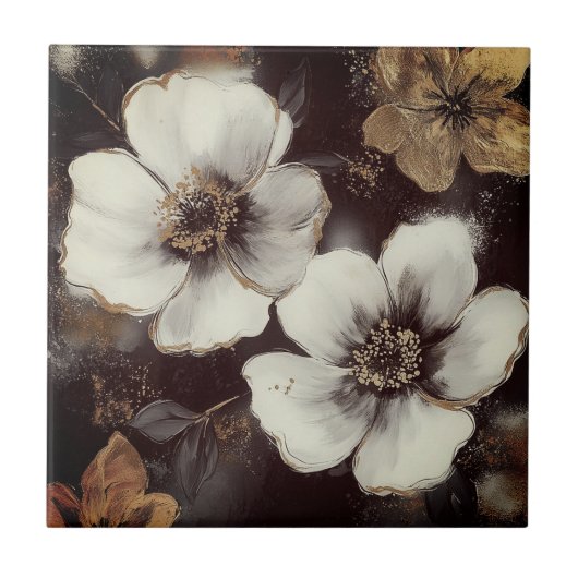 Schöne Zuhause-Fliesen aus Blumengold Fliese (Vorderseite)