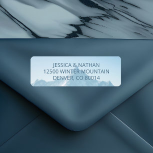 Schöne Zuhause-Rücksendeadresse für Mountain Winte