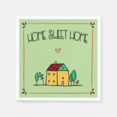 Schöne Zuhause Zuhause-Minze grüne Papierserviette (Vorderseite)