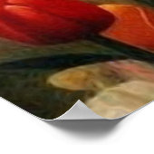 Schöne zwei Butterfly über Tulpen modern Poster (Ecke)