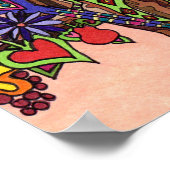 Schönen Baum des Lebens Kunst des Volkes Poster (Ecke)