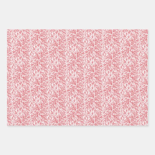 Schönen Branchen Rot und Weiß Foto Weihnachten Geschenkpapier Set (Vorderseite)