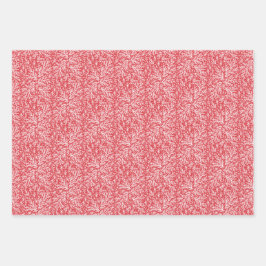 Schönen Branchen Rot und Weiß Foto Weihnachten Geschenkpapier Set