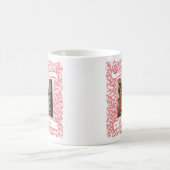 Schönen Branchen Rot und Weiß Foto Weihnachten Kaffeetasse (Mittel)