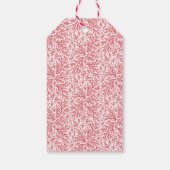 Schönen Branchen Rot und Weiß Weihnachtsband Geschenkanhänger (Rückseite)