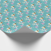 Schönen Eulen zum Wintertag Geschenkpapier (Ecke)