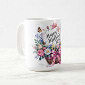 Schönen glücklichen Muttertag Mama Kaffeetasse (Vorderseite Links)