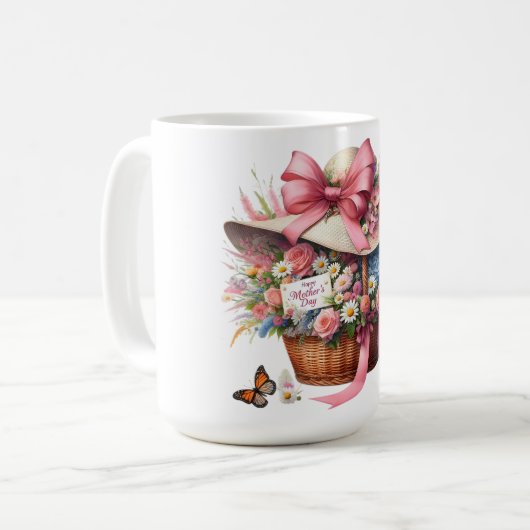 Schönen glücklichen Muttertag Mutter Kaffeetasse (Vorderseite Links)