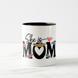 Schönen glücklichen Muttertag Mutter Zweifarbige Tasse