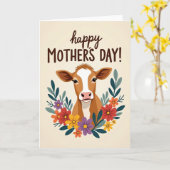 Schönen Muttertag Blumenkuh Karte (Gelbe Blume)
