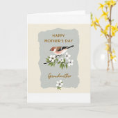 Schönen Muttertag Robin Grußkarte Karte (Gelbe Blume)