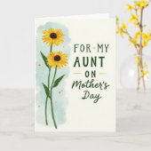 Schönen Muttertag Tante Karte (Gelbe Blume)