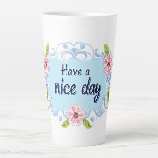 Schönen Tag Blau Milchtasse (Vorderseite)