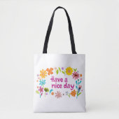 Schönen Tag Bunte Blumen Cute Tasche (Vorderseite)