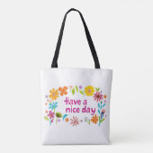 Schönen Tag Bunte Blumen Cute Tasche (Rückseite)