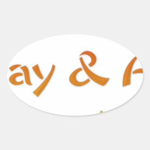 Schönen Tag & eine bessere Nacht Text Art Design Ovaler Aufkleber