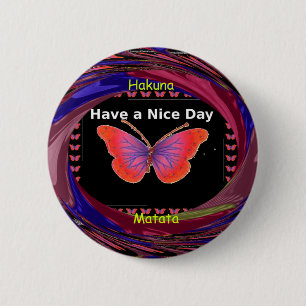 Schönen Tag mit unendlichen Schmetterlingsdesigns Button