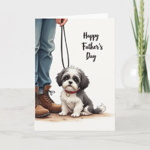 Schönen Vatertag Hund Karte
