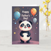 Schönen Vatertag Panda Karte (Gelbe Blume)
