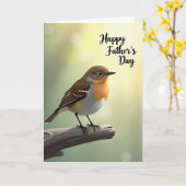 Schönen Vatertag Robin Karte (Gelbe Blume)