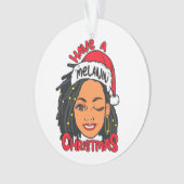 Schönen Weihnachten Schwarzes Mädchen Magic Sista Ornament (Vorderseite)