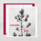 Schönen Weihnachtsfeiertagen Pine Tree Ornament Einladung (Vorne/Hinten)