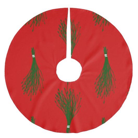 Schönen Weihnachtskrampus Polyester Weihnachtsbaumdecke (Vorderseite)