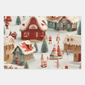 Schöner 3D-Weihnachtsmarkt Geschenkpapier Set (Vorderseite 2)