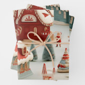 Schöner 3D-Weihnachtsmarkt Geschenkpapier Set (Beispiel)