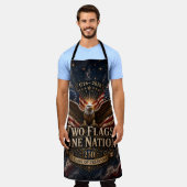 Schöner 4. Juli BBQ Zwei Flaggen Eine Nation Schürze (Getragen)