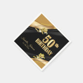 Schöner 50. Geburtstag Serviette (Ecke)
