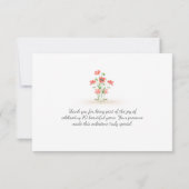 Schöner 70. Geburtstag – Wildblumendesign Dankeskarte (Rückseite)